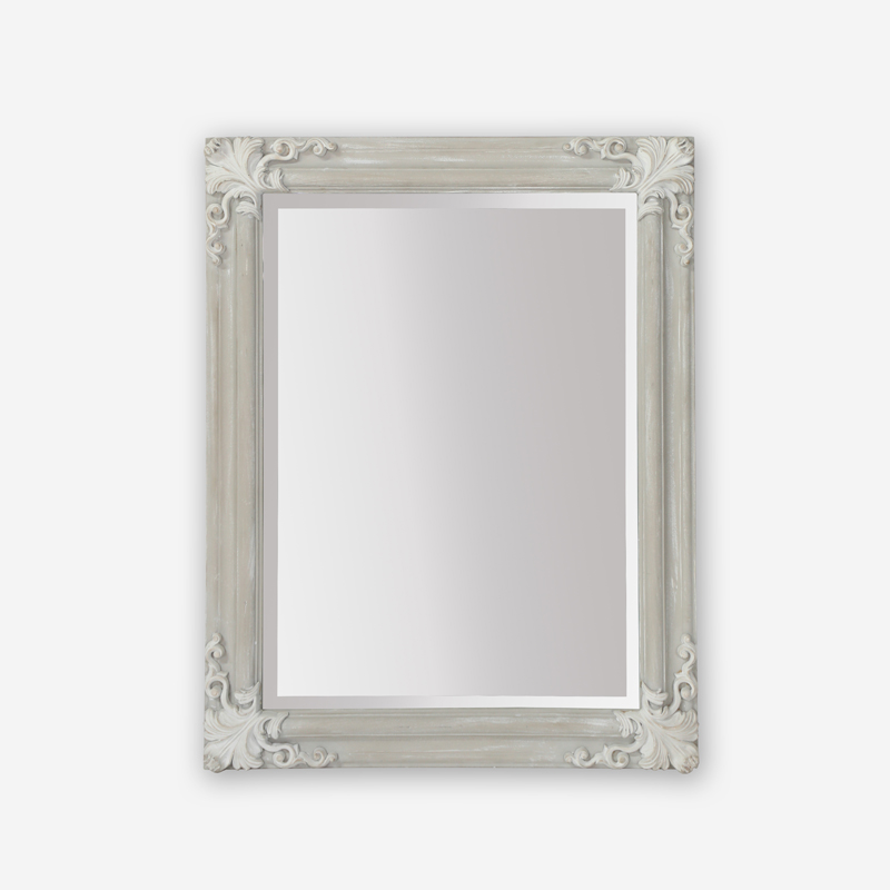 white flower mirror